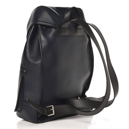 Louis Vuitton Utah Calfskin Canyon Backpack Blue Marine 3 of 7