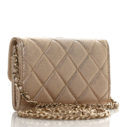 Chanel Metallic Lambskin Quilted Belt Bag Gold 3 of 12