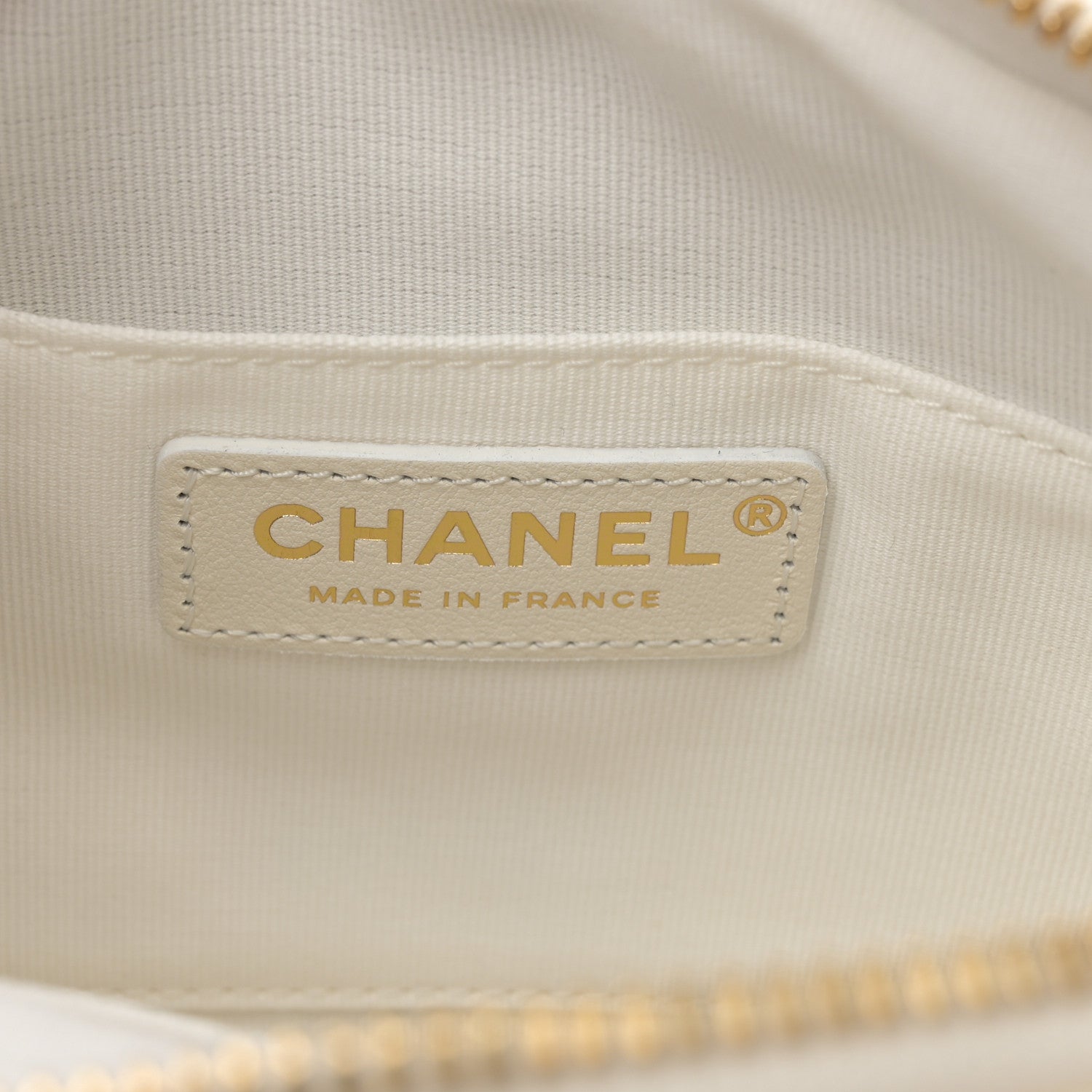 Chanel Calfskin Quilted Small Camera Case White 6 of 12