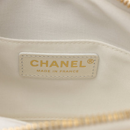 Chanel Calfskin Quilted Small Camera Case White 6 of 12