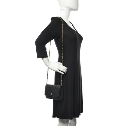 Chanel Caviar Quilted Wallet On Chain WOC Black 2 of 11