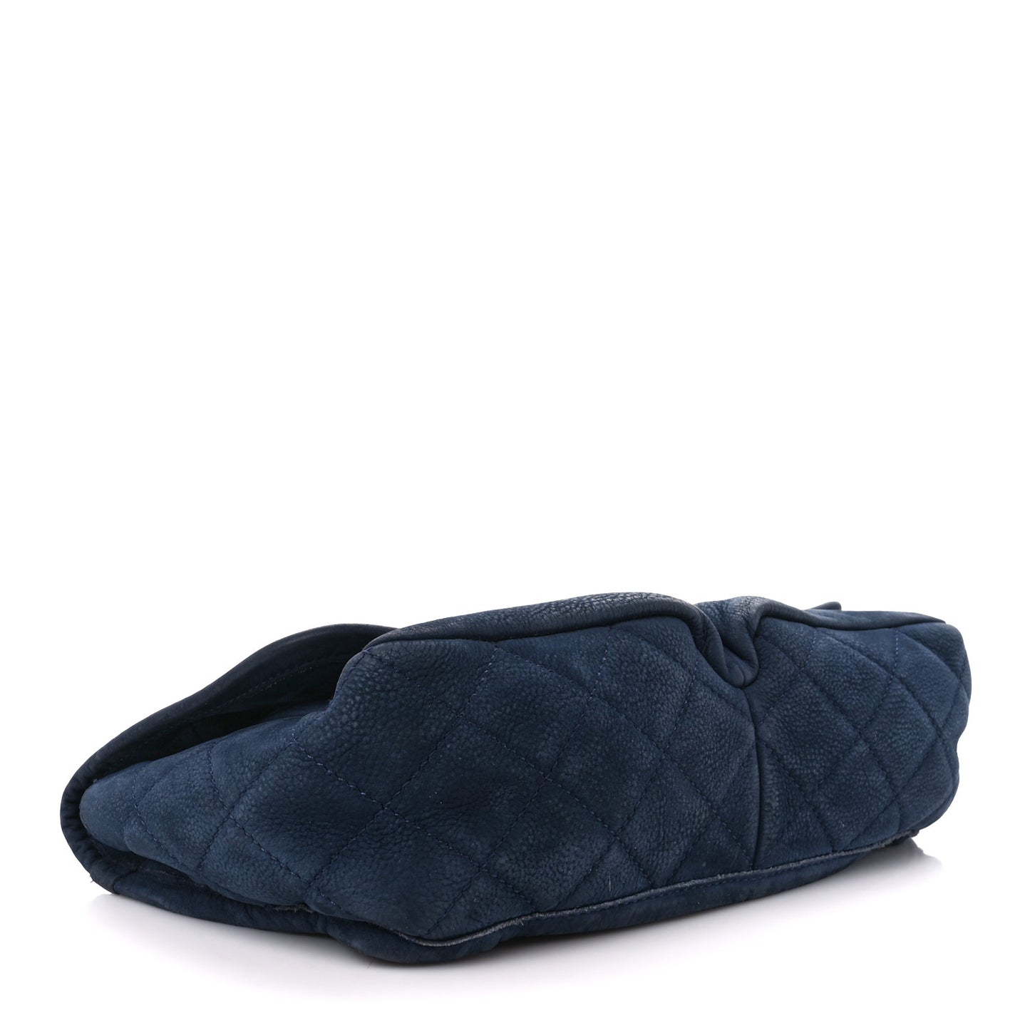 Ultra Soft Suede Calfskin Medium Natural Beauty Flap Bag Blue