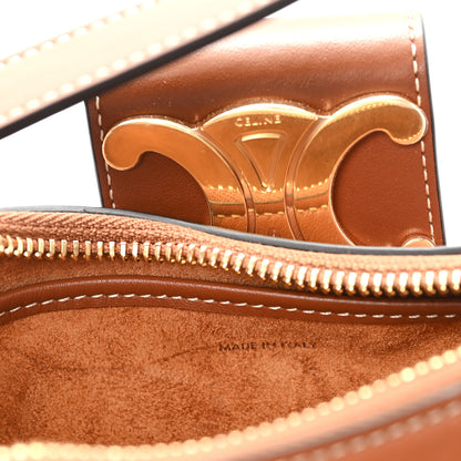 Celine Smooth Calfskin Medium Strap Ava Triomphe Shoulder Bag Tan 7 of 10