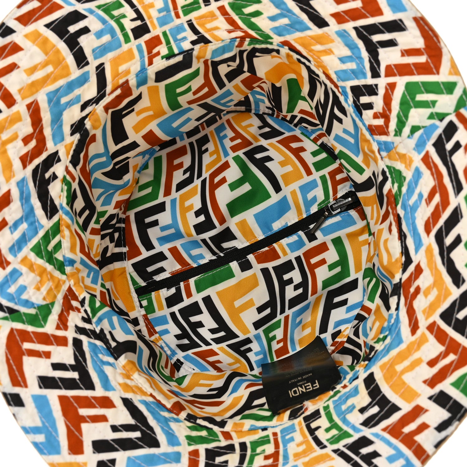 Fendi X SARA COLEMAN Nylon FF Vertigo Reversible Bucket Hat Multicolor 13 of 15