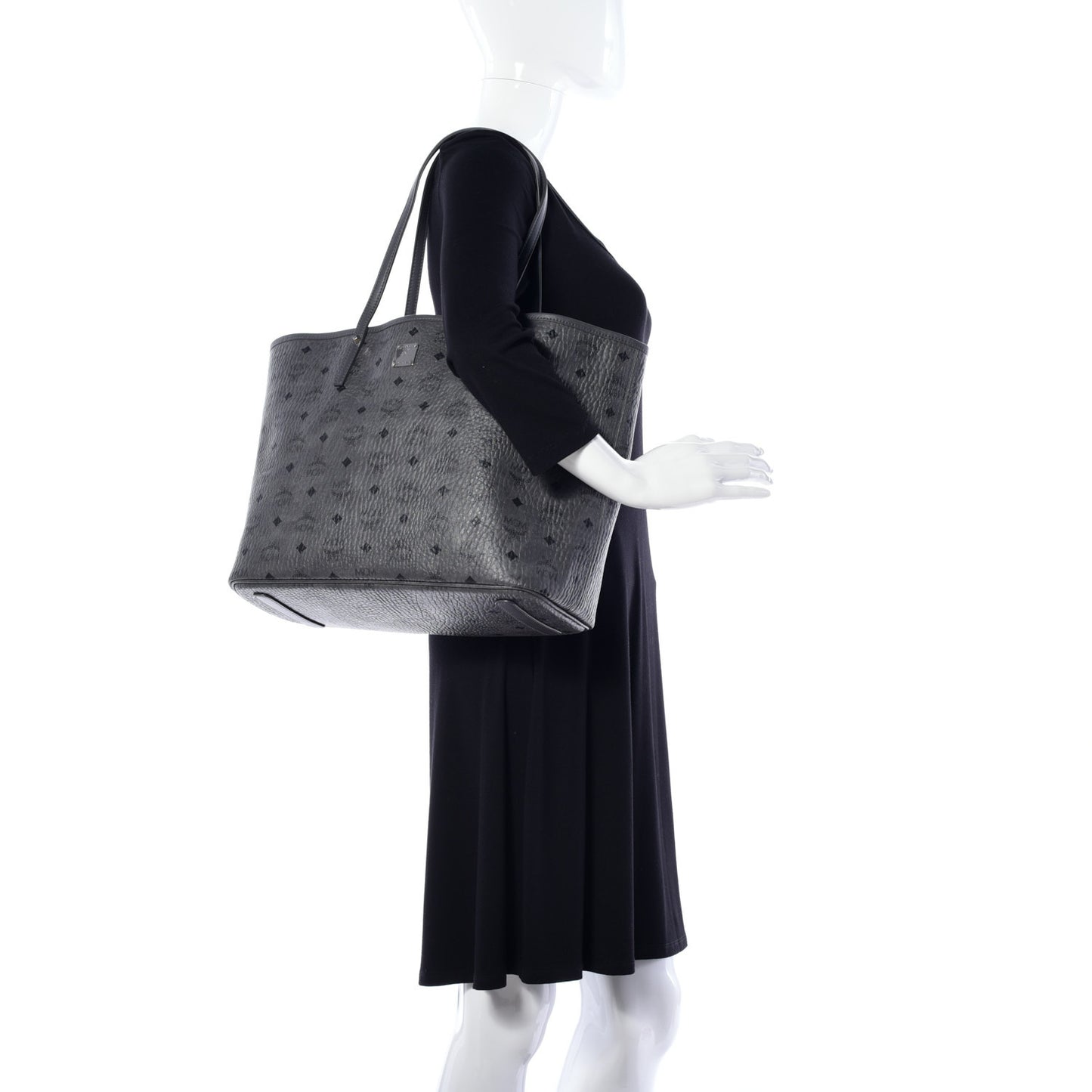 Visetos Medium Reversible Shopper Tote Phantom Grey