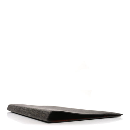 Saint Laurent Classic Toile Monogram A6 Agenda Sleeve Chocolate Kaki 5 of 6