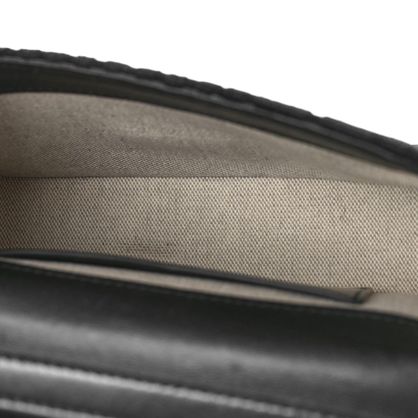 Canvas Woven Embroidered Small 4G Bag With Chain Black