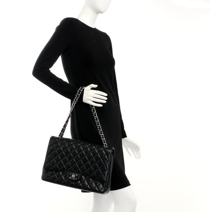 Chanel Caviar Quilted Maxi Double Flap Black 2 of 11
