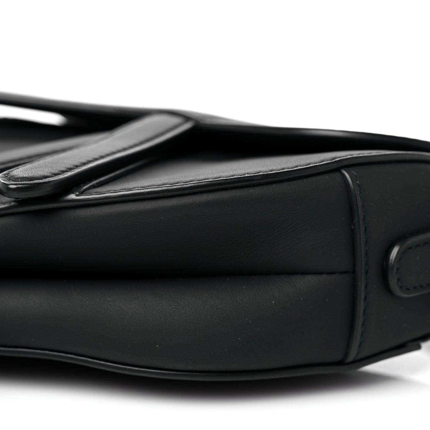 Ultra Matte Calfskin Mini Saddle Bag Black