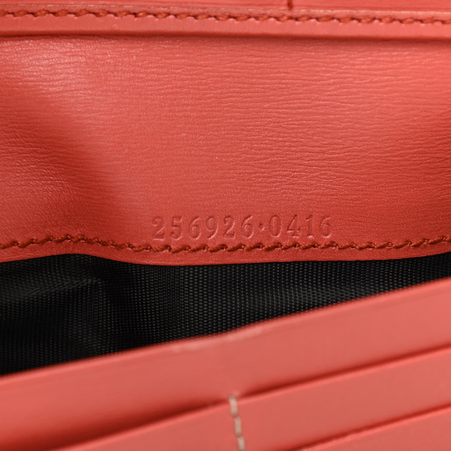 Gucci GG Supreme Monogram Interlocking Continental Flap Wallet Coral 7 of 9