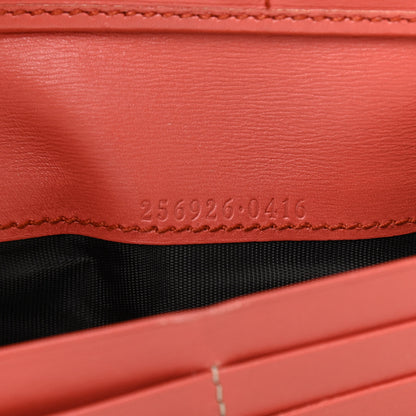 Gucci GG Supreme Monogram Interlocking Continental Flap Wallet Coral 7 of 9