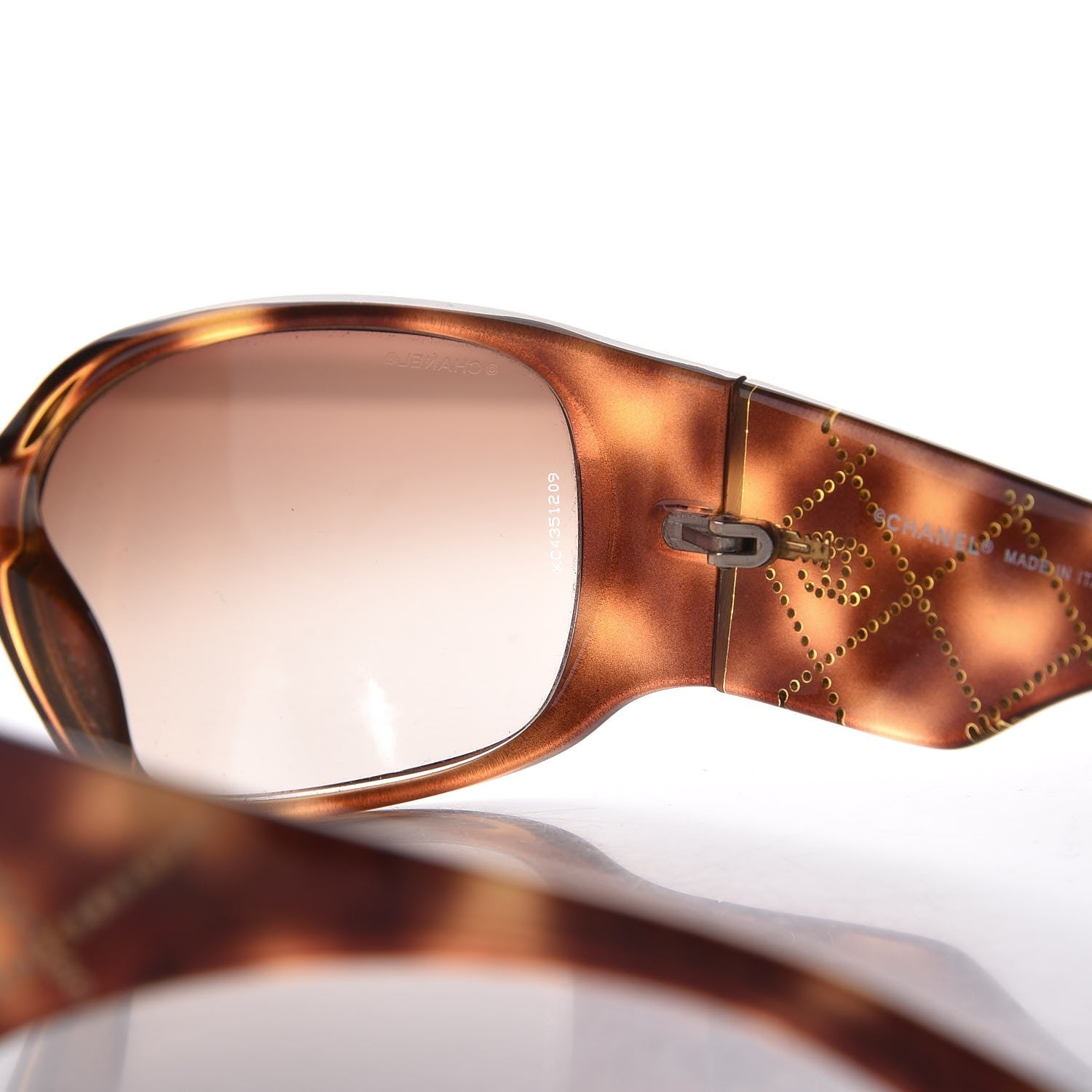 Chanel Crystal CC Logo Sunglasses 5080 B Tortoise 5 of 10