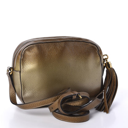 Gucci Metallic Pebbled Calfskin Small Soho Disco Bag Gold Ombre 3 of 10