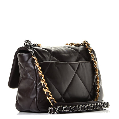 Chanel Lambskin Quilted Medium Chanel 19 Flap Dark Brown 2 of 5