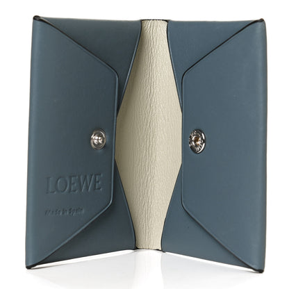 Loewe Calfskin Calfskin Anagram Bifold Card Holder Stone Blue 7 of 8