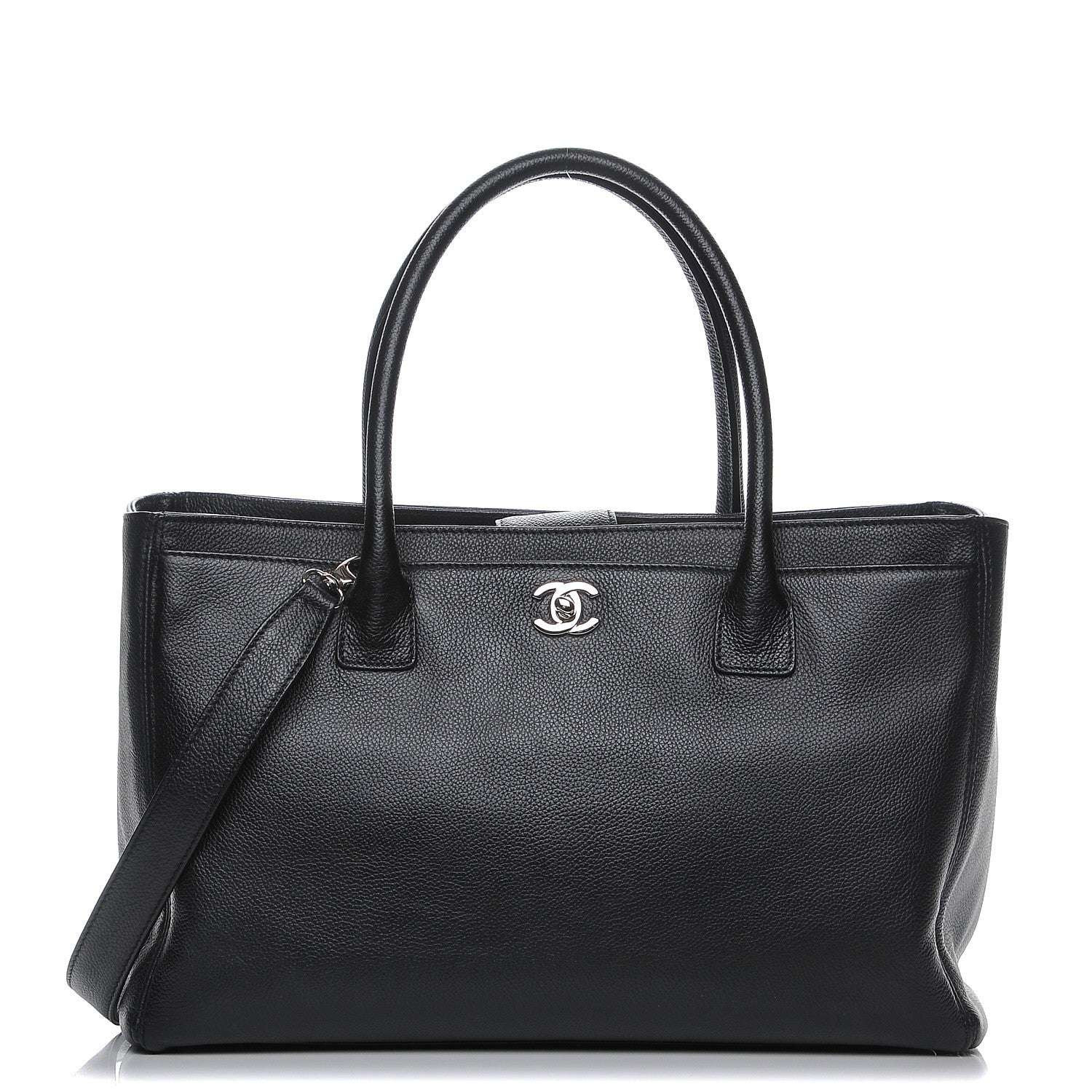 Chanel Calfskin Cerf Executive Shopper Tote Black 1 of 9