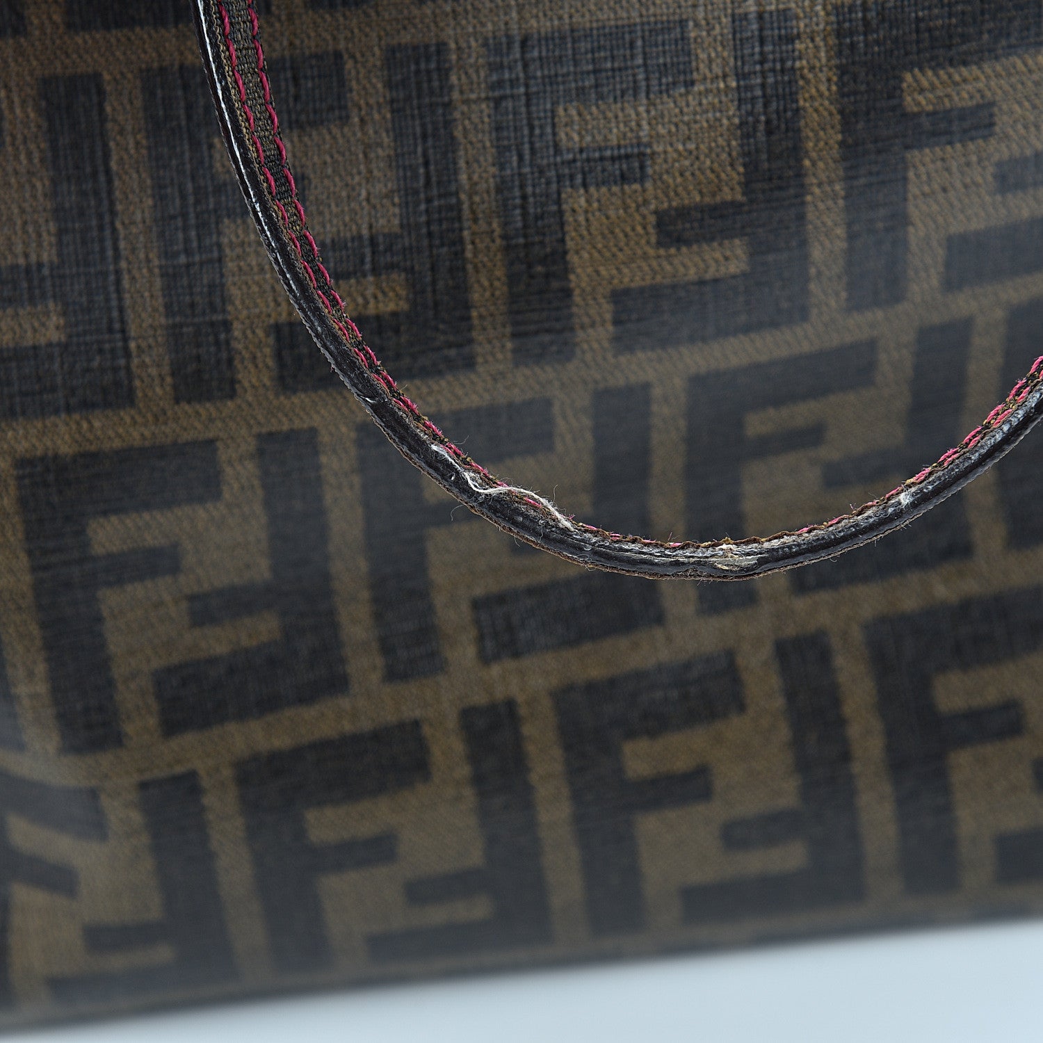 Fendi Zucca Spalmati Small Roll Tote Tobacco Fragola 17 of 20