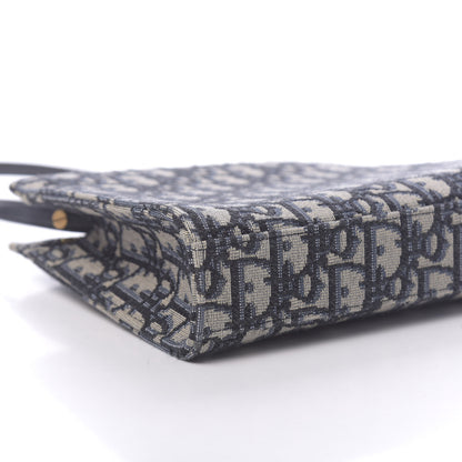 Christian Dior Oblique Zipped Pouch Clutch Blue 8 of 10