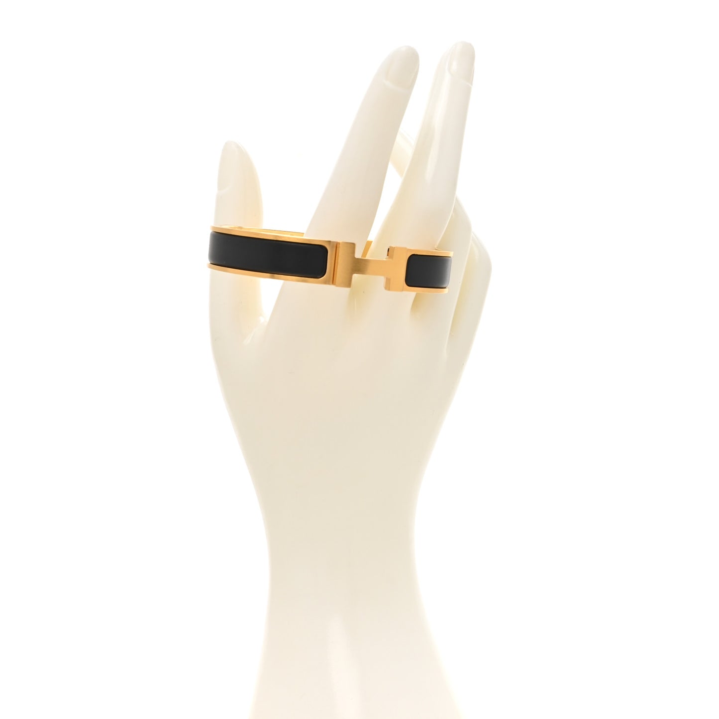 Matte Enamel Narrow Clic Clac HH Bracelet T5 Black