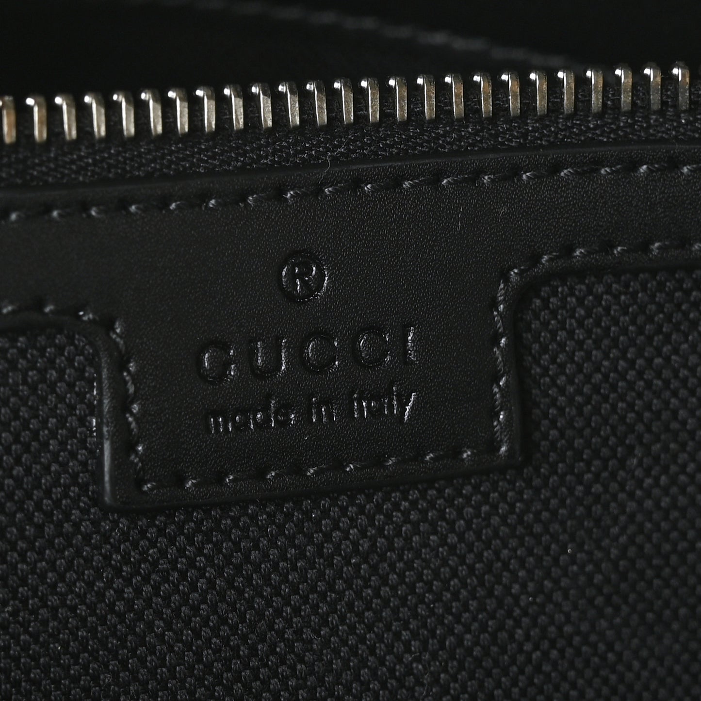 GG Supreme Monogram Appia Calfskin Web Briefcase Black