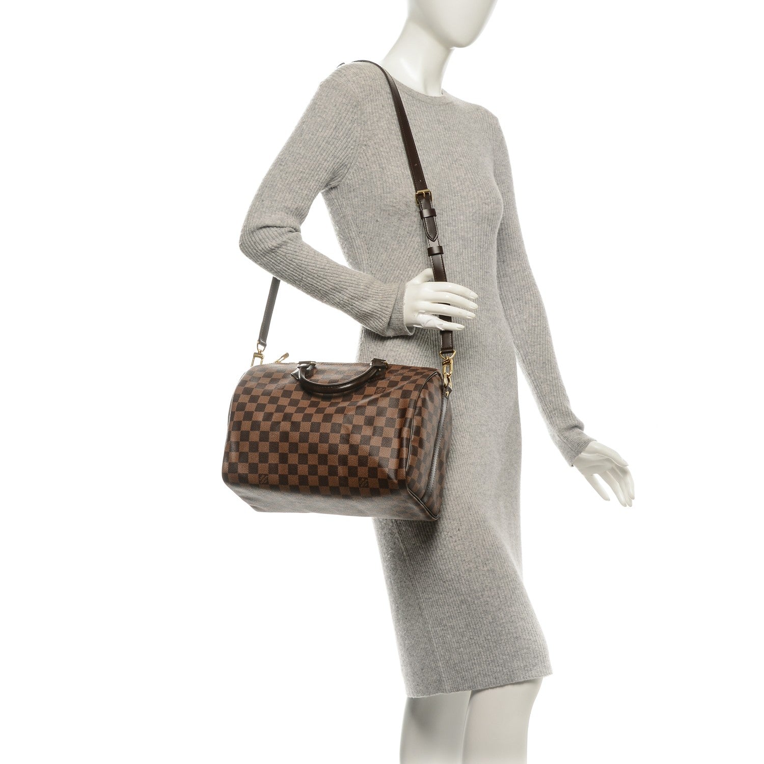 Louis Vuitton Damier Ebene Speedy Bandouliere 30 2 of 7