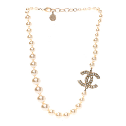 Chanel Pearl CC 100th Anniversary Necklace Light Gold 3 of 7