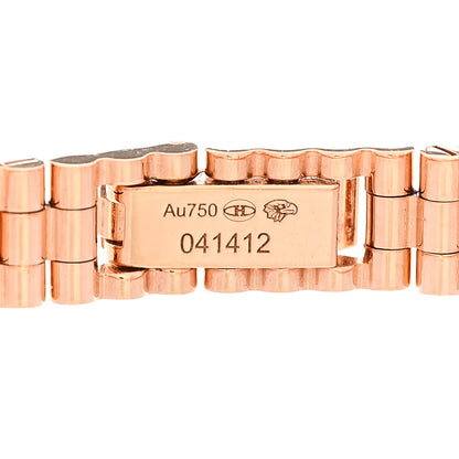 Hermes 18K Rose Gold Diamond Bezel 16mm Faubourg Quartz Watch 5 of 6