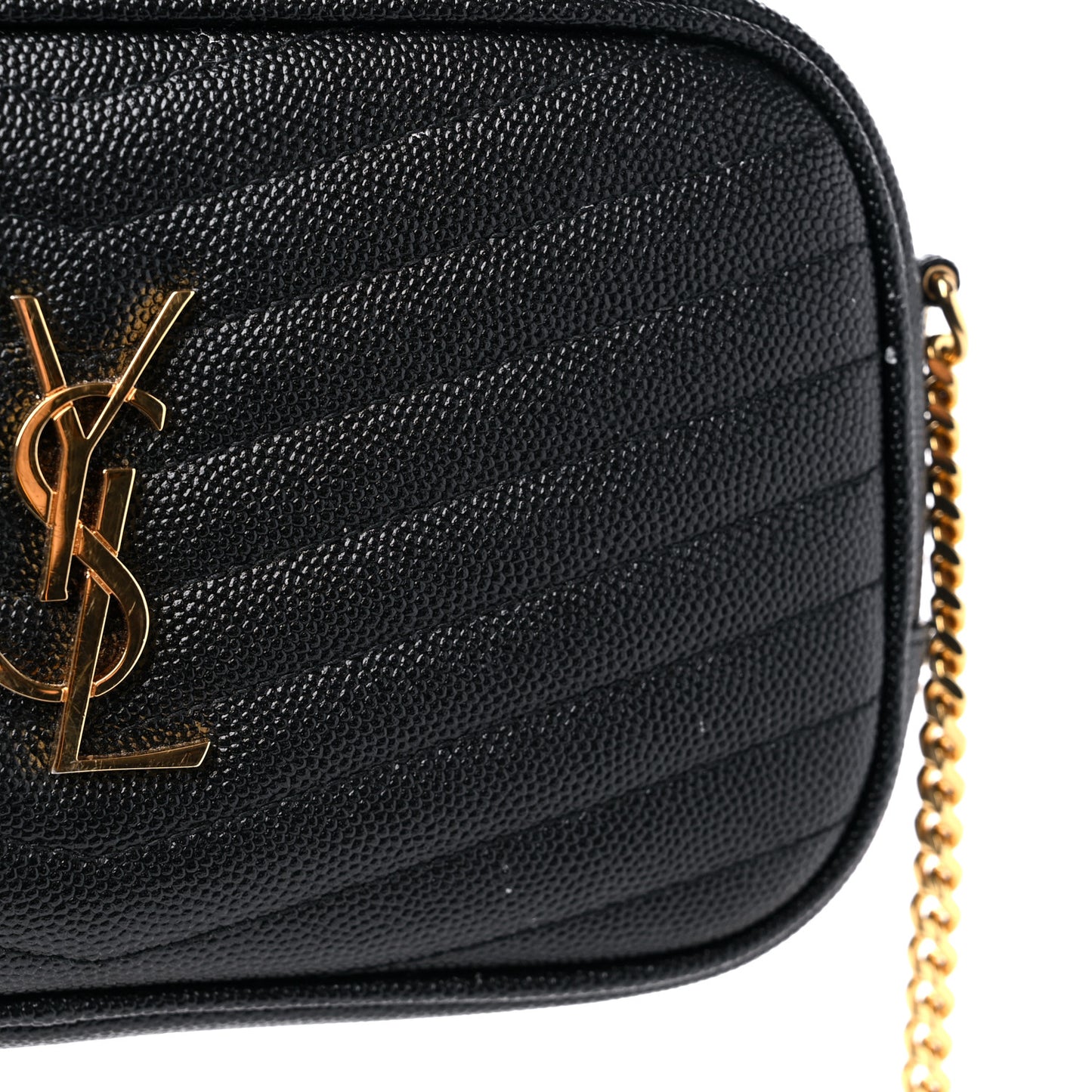 Grain De Poudre Matelasse Monogram Mini Lou Camera Bag Black
