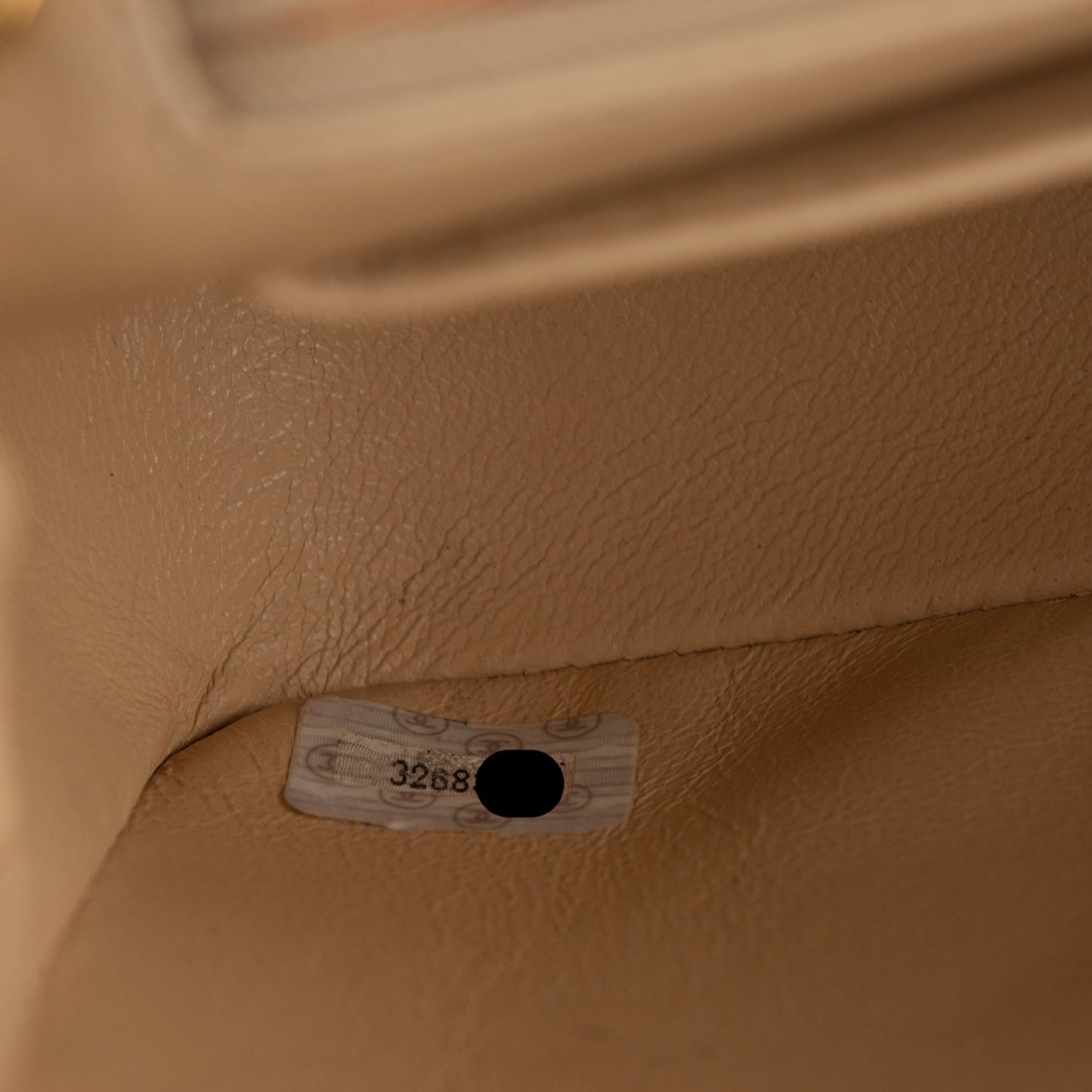 Lambskin Quilted Small Single Flap Beige