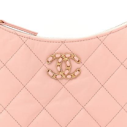 Chanel Aged Calfskin Quilted Chanel 19 Hobo Pink 8 of 11