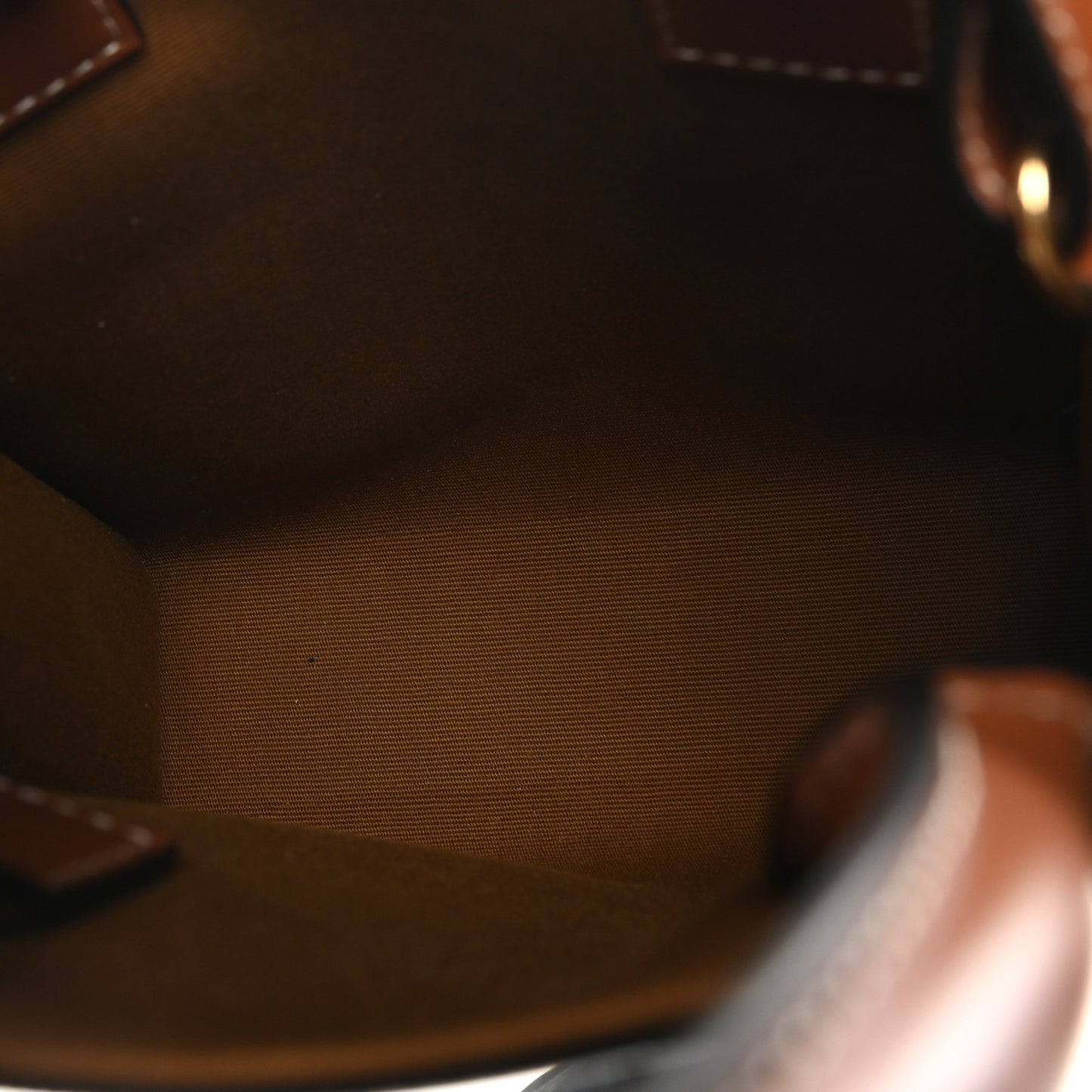 Triomphe Canvas Calfskin Mini Vertical Cabas Tan