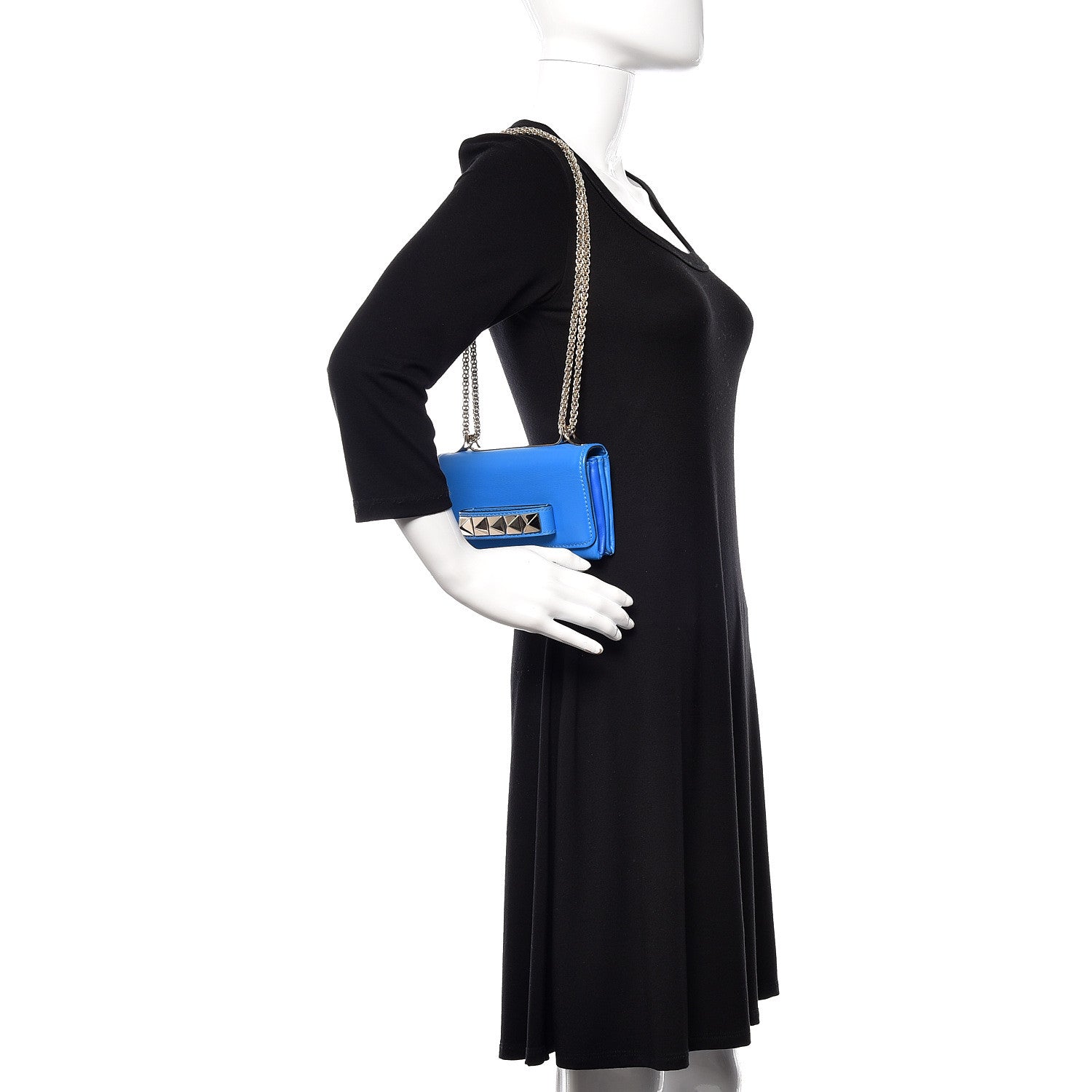Valentino Garavani Nappa Mini Va Va Voom Shoulder Bag Blue Fluo 2 of 8