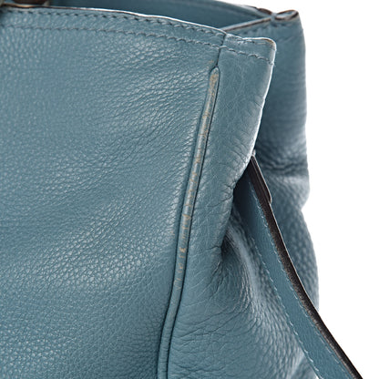 Gucci Pebbled Calfskin Medium Bamboo Shopper Tote Light Blue 17 of 22