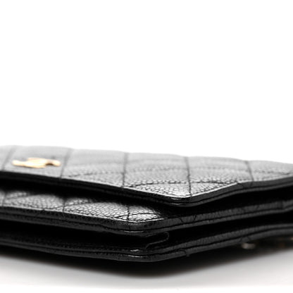 Chanel Caviar Quilted Wallet On Chain WOC Black 10 of 11