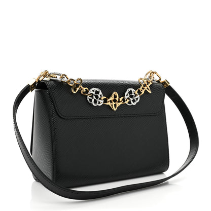 Louis Vuitton Epi Twist Flowers Chain Shoulder Bag MM Black 4 of 9