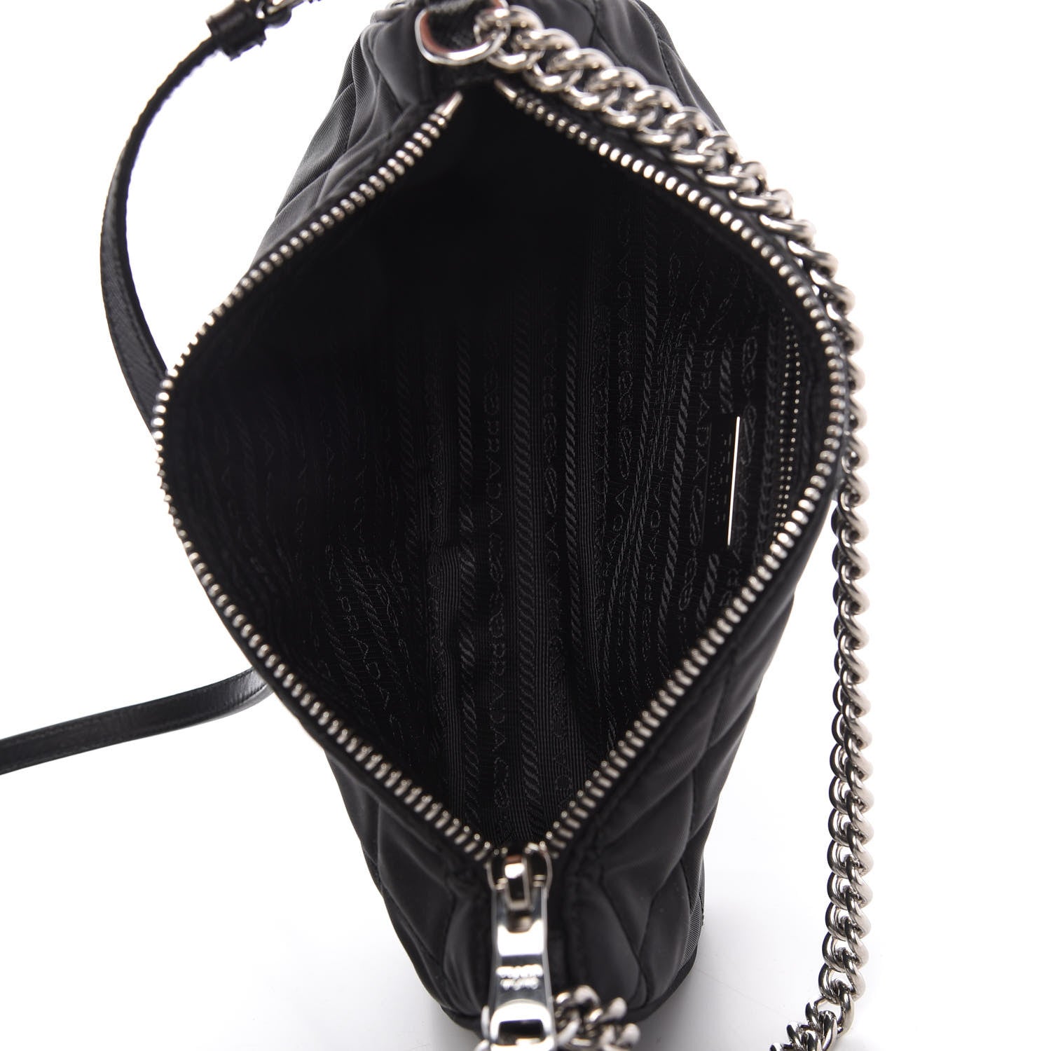 Prada Nylon Tessuto Impuntu Quilted Crossbody Bag Black 5 of 10