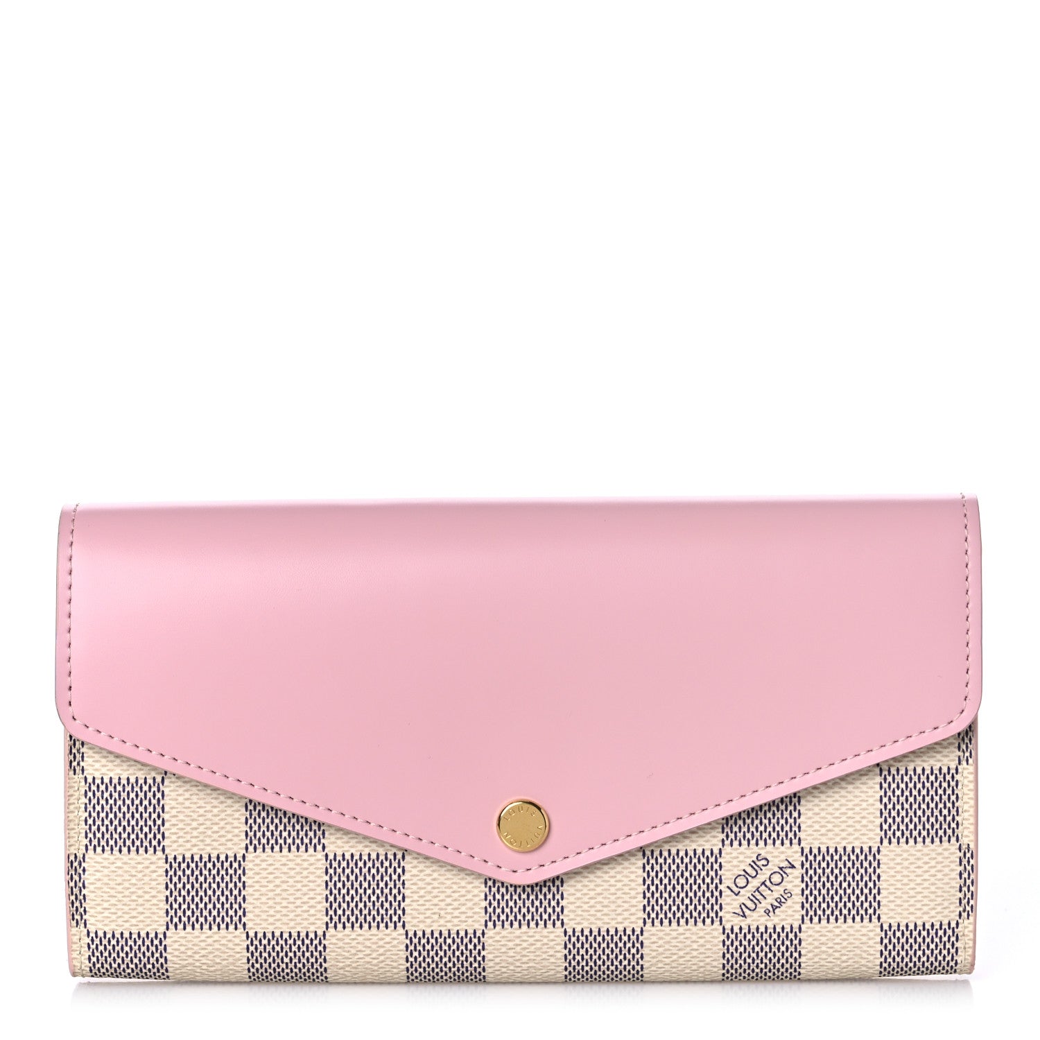 Louis Vuitton Damier Azur Sarah Wallet NM Rose Ballerine 1 of 8