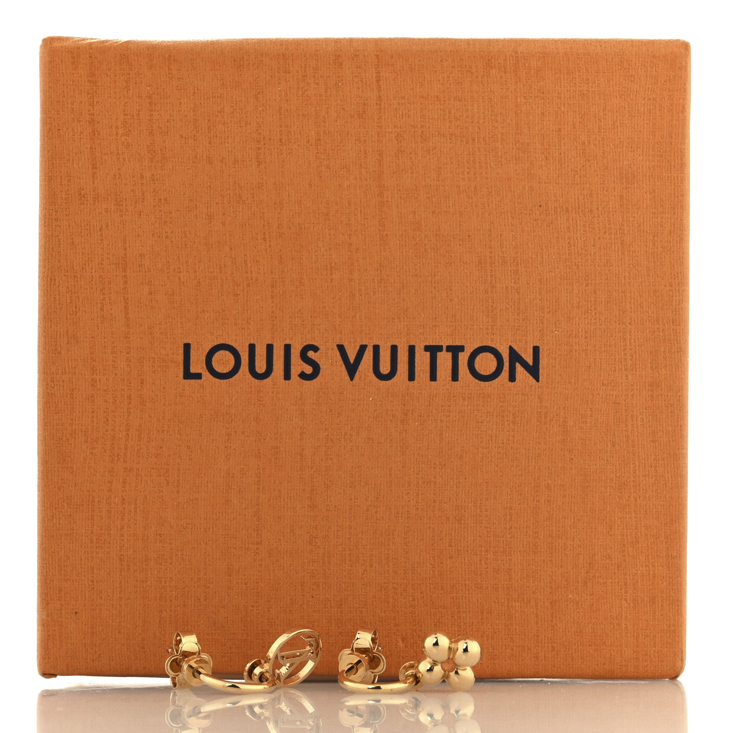 Louis Vuitton Brass Blooming Earrings Gold 5 of 5
