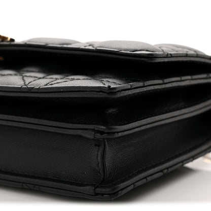 Christian Dior Lambskin Cannage Mini My Dior Bag Black 10 of 11
