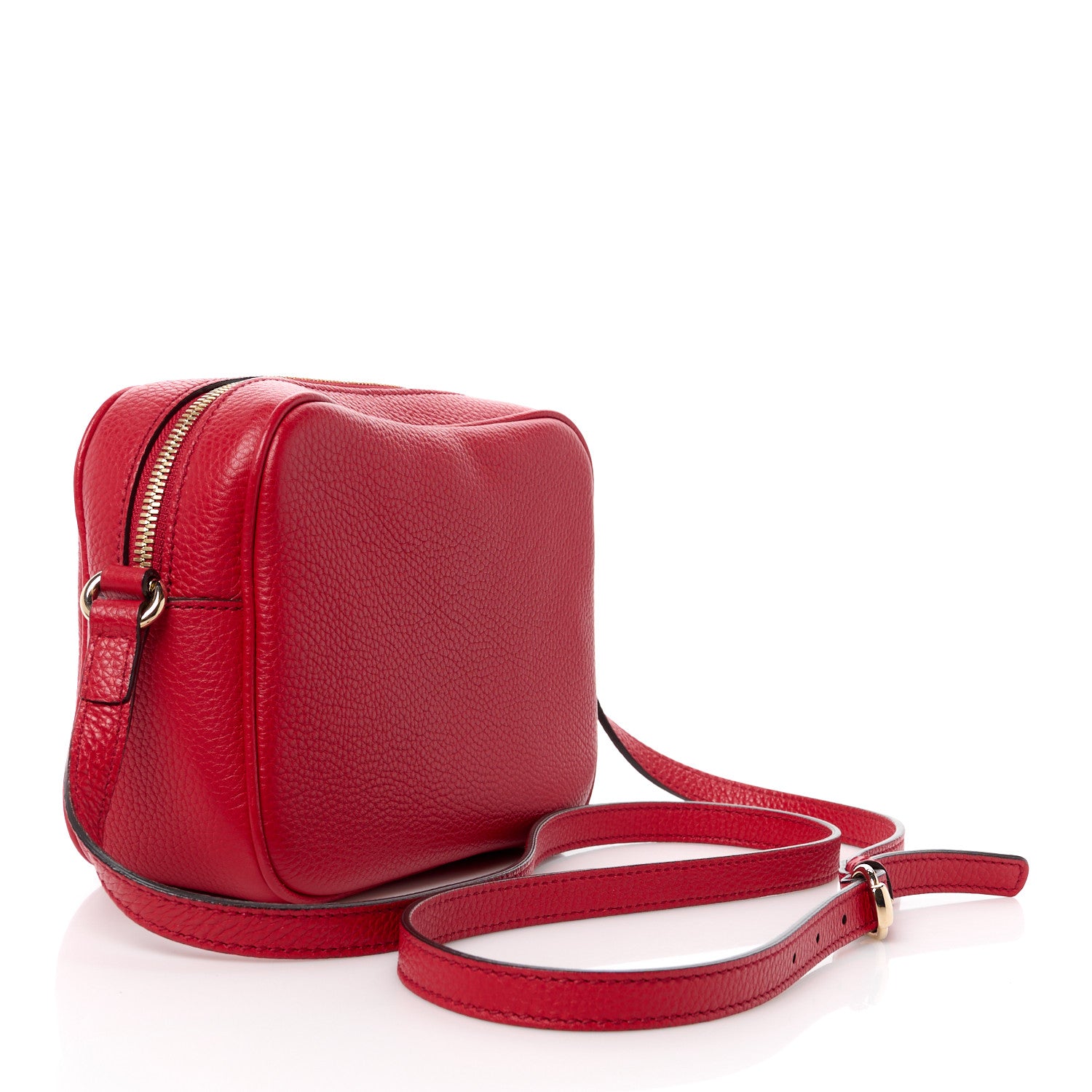 Gucci Pebbled Calfskin Small Soho Disco Bag Tabasco Red 3 of 12