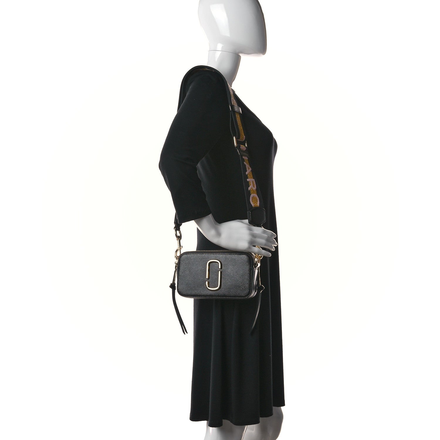 Marc Jacobs Saffiano Small Snapshot Camera Bag Black 2 of 10