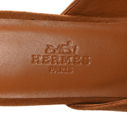 Hermes Suede Goatskin Womens Declic Mule 35 8 of 9