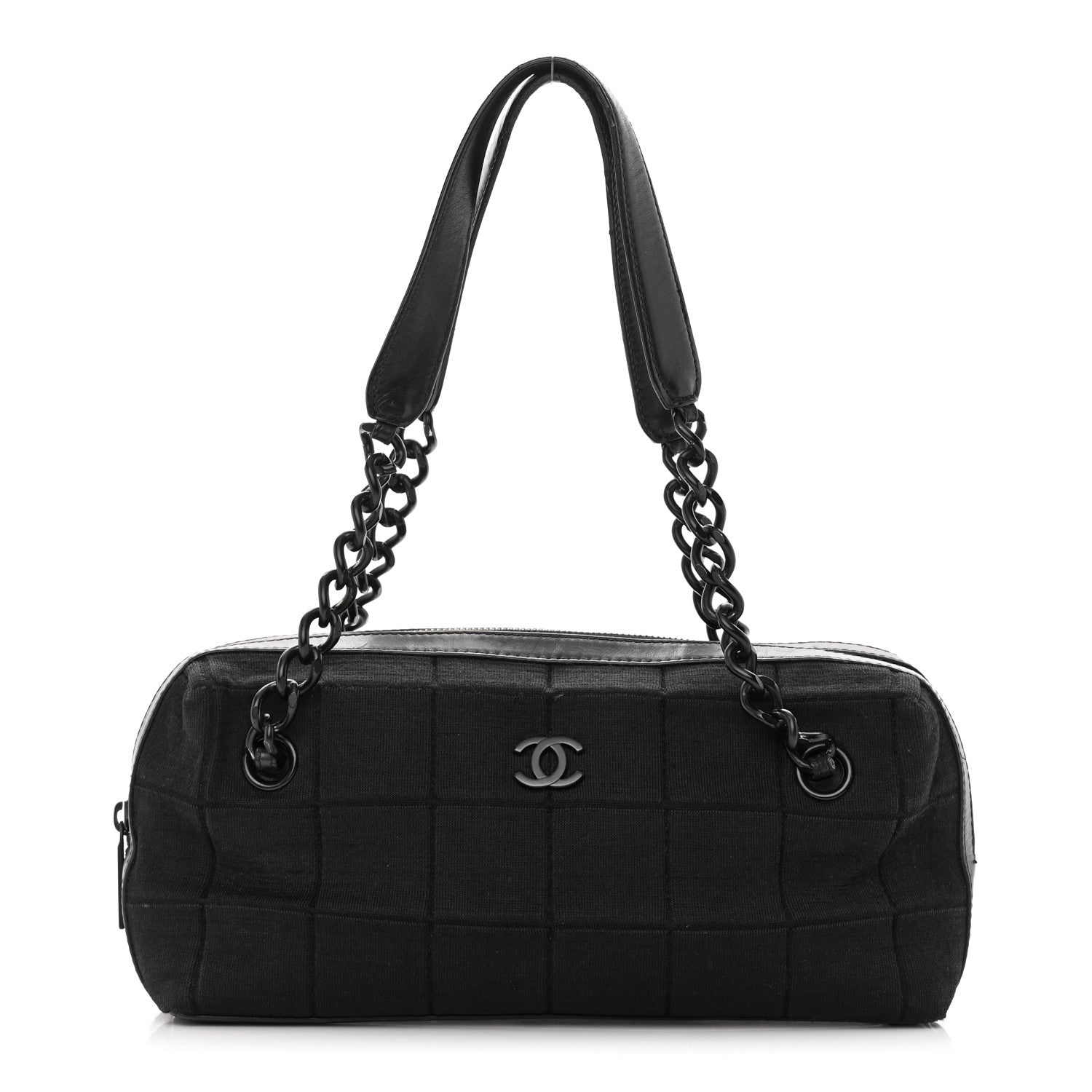 Chanel Jersey Quilted Chocolate Bar Shoulder Bag Black 1 of 19