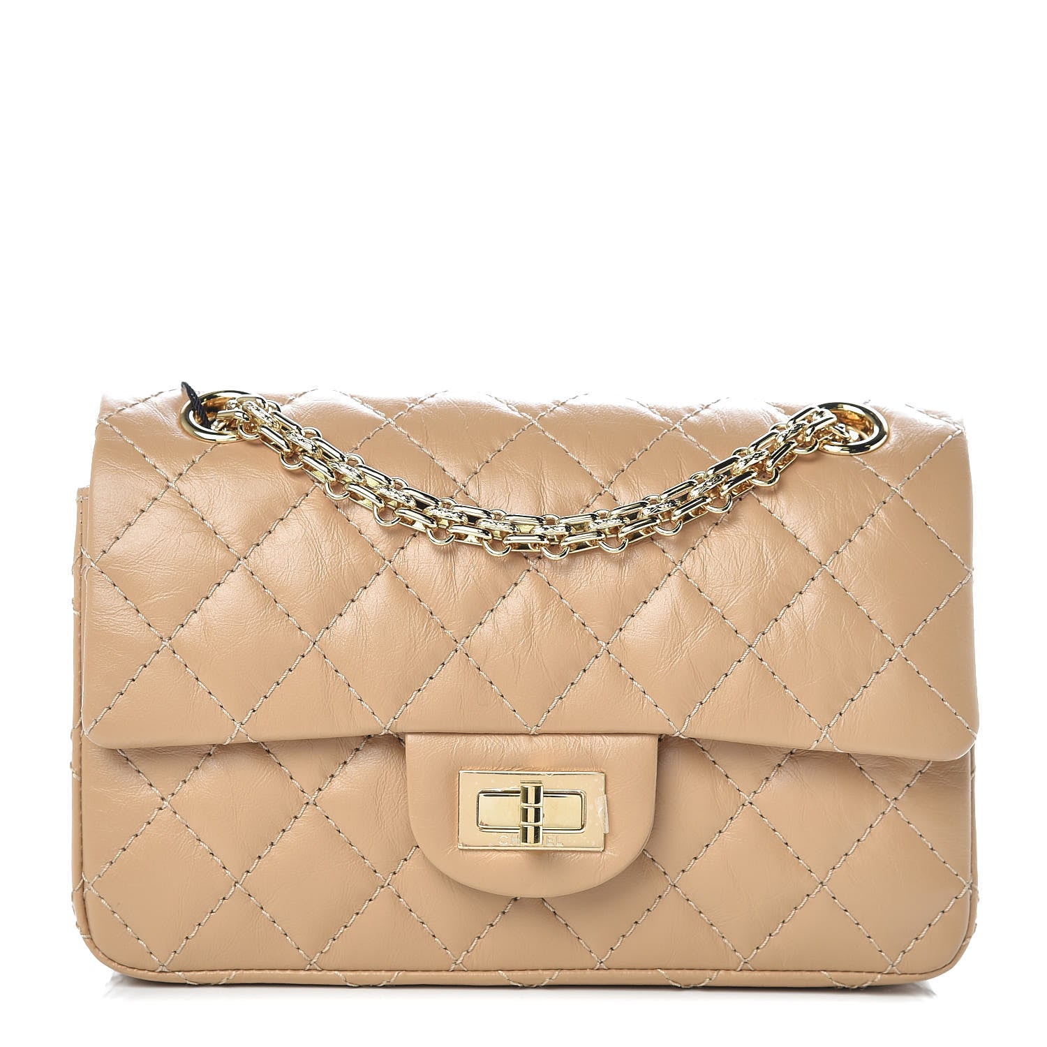 Chanel Aged Calfskin Quilted 2.55 Reissue Mini Flap Beige 1 of 9