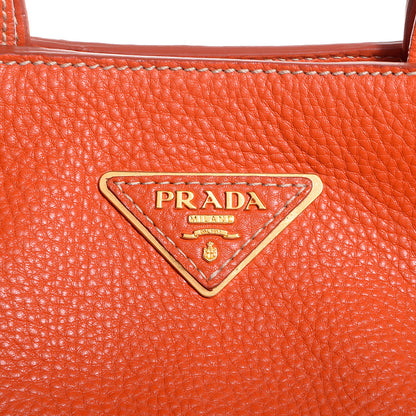 Prada Vitello Daino Shopping Tote Papaya 10 of 10