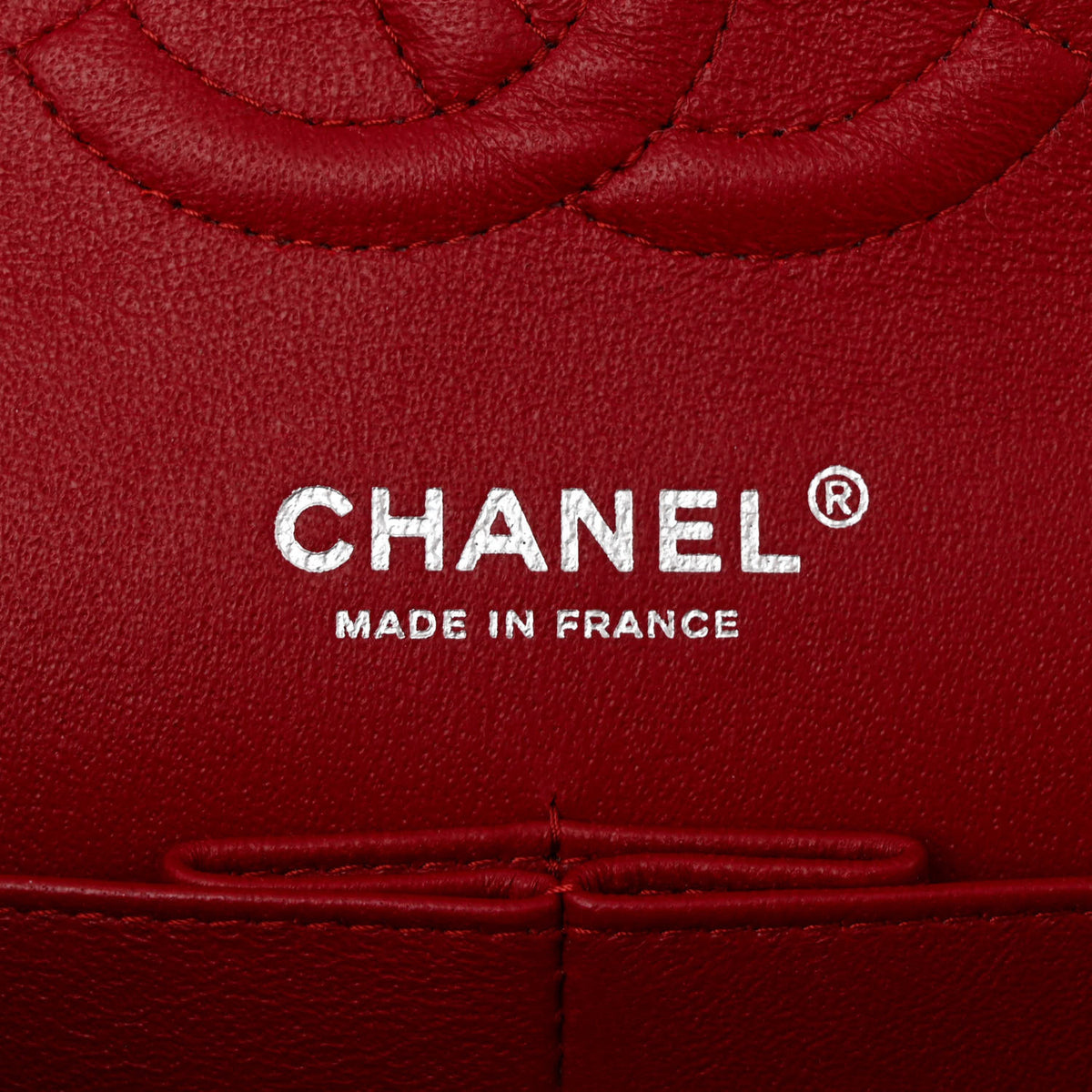 Caviar Quilted Medium Double Flap Red