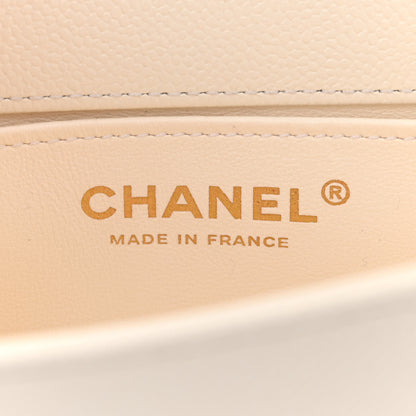 Chanel Caviar Quilted Small Boy Messenger Bag White 6 of 12