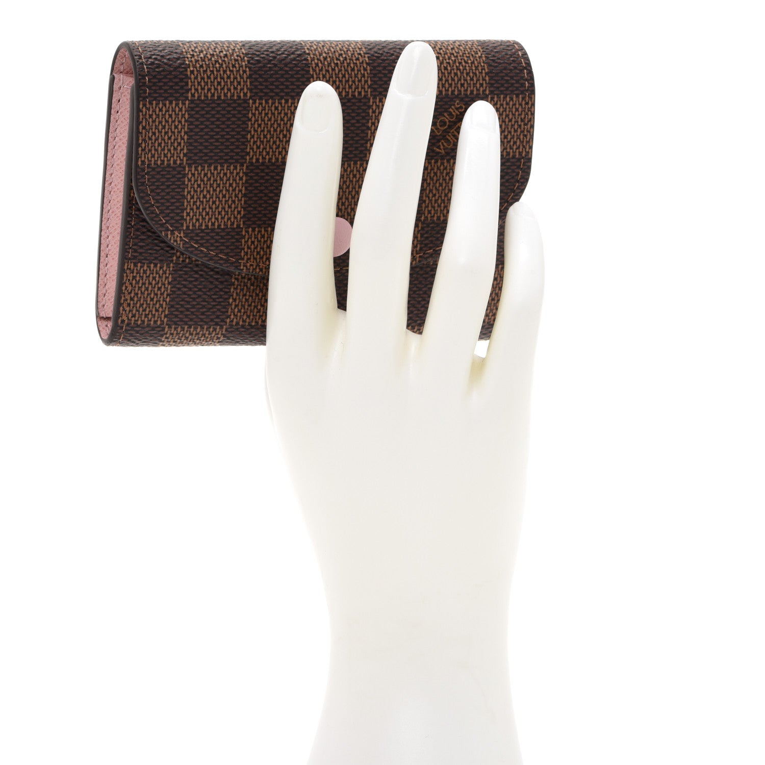 Louis Vuitton Damier Ebene Rosalie Coin Purse Rose Ballerine 2 of 6