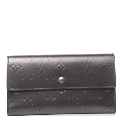 Louis Vuitton Mat Monogram Sarah Wallet Gris 1 of 8
