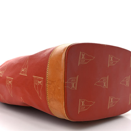 Louis Vuitton Canvas Americas Cup 1995 Saint Tropez Drawstring Bag Red 8 of 16